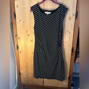 Ann Taylor LOFT Sleeveless Diamond Print Dress L